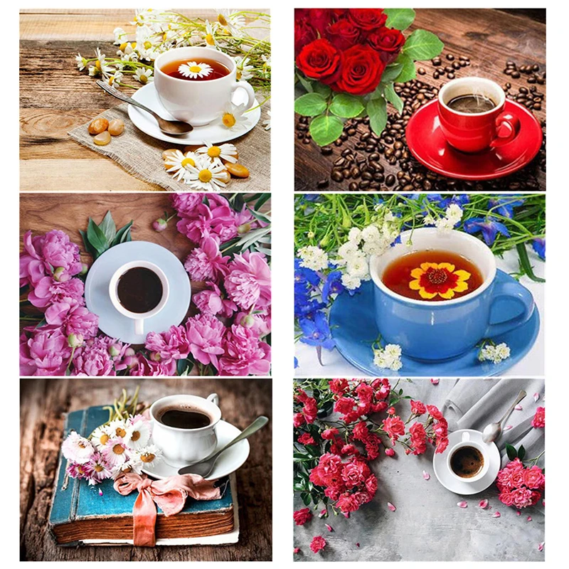 Neue Диамант malerei stickerei 5d diy voll platz/runde kaffee eingelegten kreuzstich Mosaic strass dekoration | Дом и сад