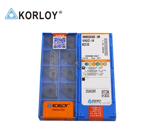 Карбидная вставка 10 шт./лот WNMG080408-HM NC3120 100% KORLOY высокое качество | Инструменты