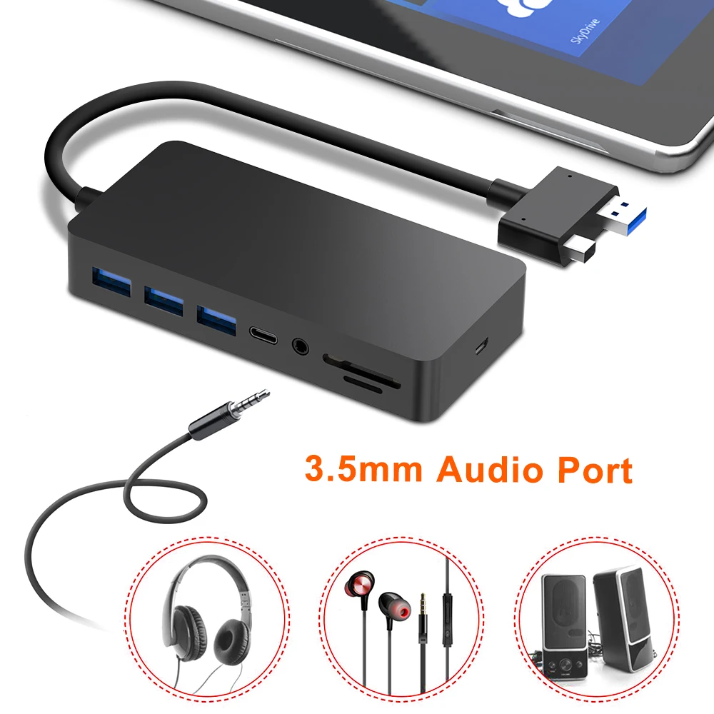 Microsoft surface pro 4/5/6 duo USB 3.0 multi Hub 12 in 1 HDMI DP VGA 1000Mb Gigabit Ethernet Adapter  for microsoft Surface Pro