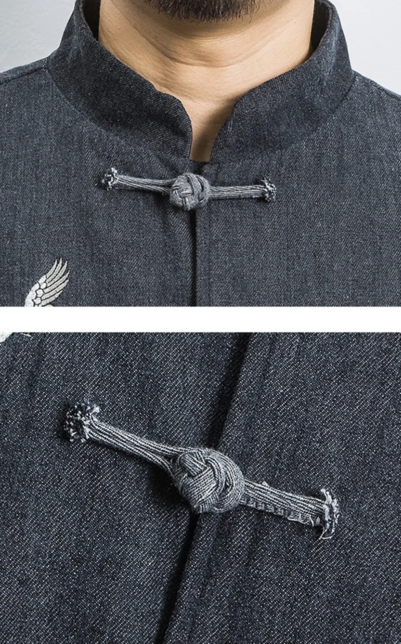 Traditional Chinese Clothing For Men Outerwear Male Jacket Mandarin Collar Suit Tangzhuang Men Clothes 2019 KK3251