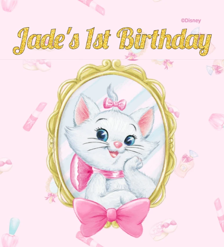 8x8ft Happy Birthday Party Marie Cat Mirror Frame Personalized Diy Custom Photo Studio Background Backdrop Vinyl 10x10 10x12 Background Aliexpress