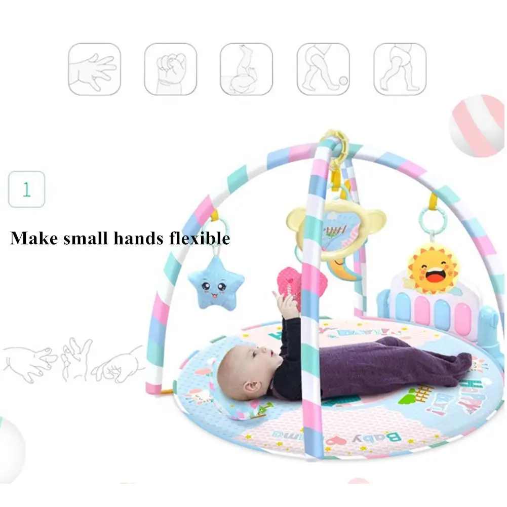 Kidlove круглый детский музыкальный гимнастический игрушечный коврик с клавиатурой, коврик для ползания