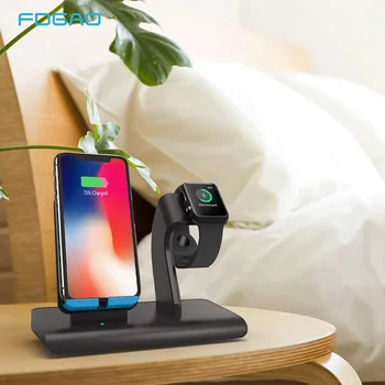 

FDGAO 2 in 1 Qi Wireless Charger For iWatch iPhone X XS XR 8 11Pro Samsung S20 S10 10W Fast Charging Stand for Apple Watch 5 4