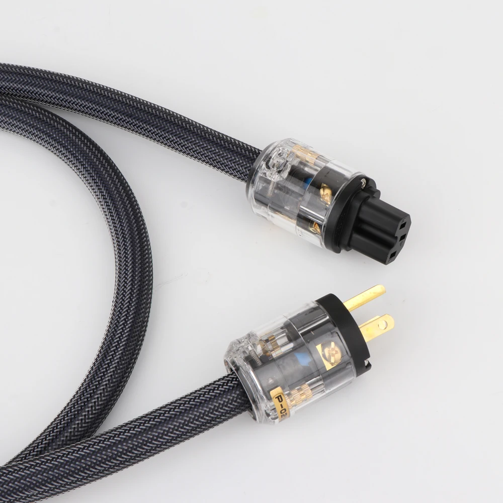PCOCC медный 12AWG Hi Fi аудиошнур питания переменного тока стандарта США