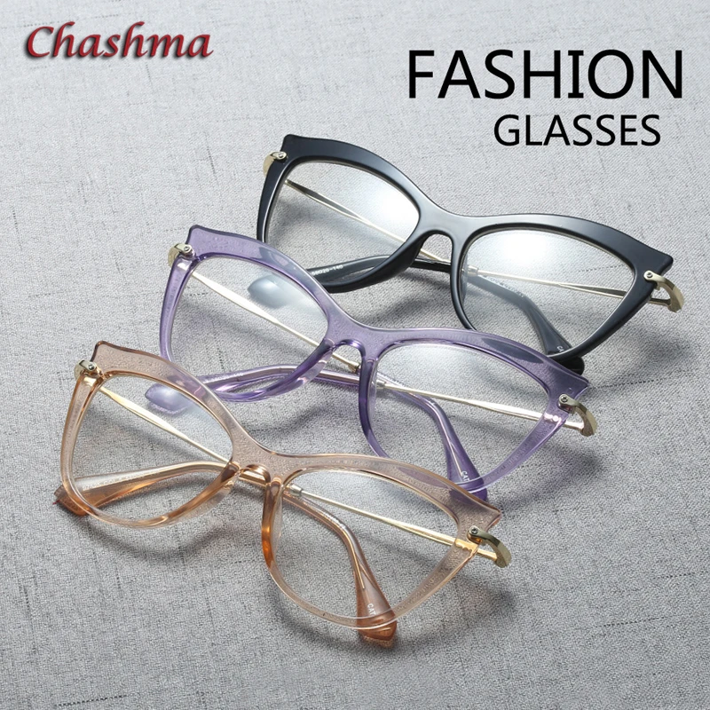 Chashma, прозрачные оптические очки, оправа для женщин, кошачий глаз, Spectalces, студенческие модные очки по рецепту