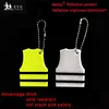 MEILITE 250 candle lights Reflective bag pendant Yellow vest keychains key ings reflective film For traffic safety Warning ► Photo 1/6