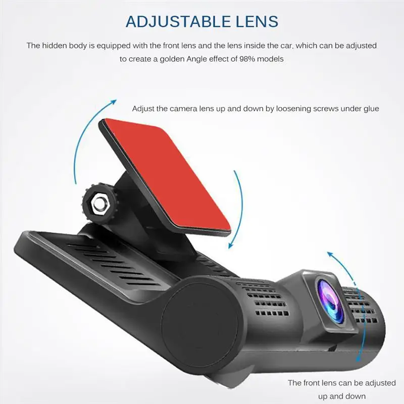 AOZBZ 3 объектив HD Автомобильный видеорегистратор Камера заднего вида видео регистратор гравитационный датчик с голосовым управлением 24 H монитор парковки