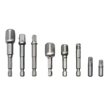 

Vanadium Steel Socket Adapter Hex Shank To Square Extension Drill Bits Bar Hex Bit Set Tools