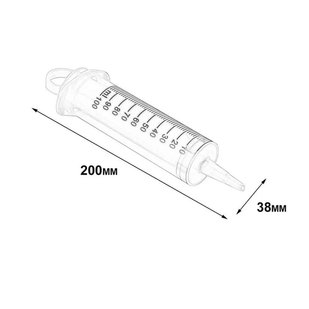 100ML Large Plastic Hydroponics Nutrient Sterile Disposable Measuring Syring Body Fat Monitors Plastic Clear Injector