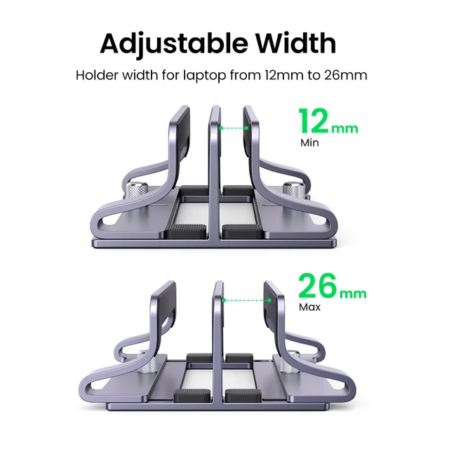 UGREEN Vertical Laptop Stand Holder Foldable Aluminum Notebook Stand Laptop Tablet Stand Support For Macbook Air