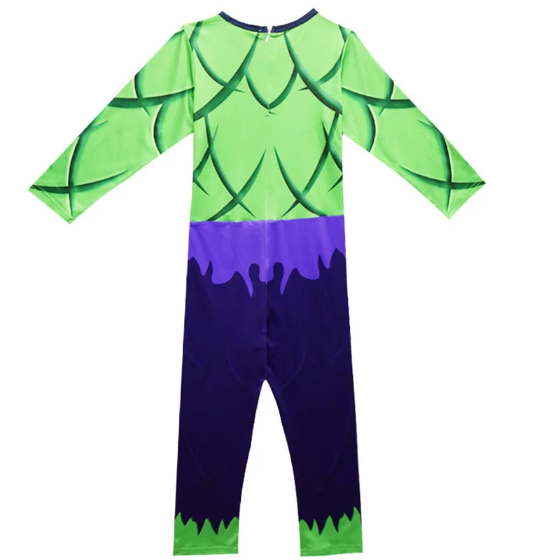 Детские костюмы Hu-lk для мальчиков; нарядная одежда для Хэллоуина; детские подарки; украшения; уличная одежда зеленого цвета; C34629CH