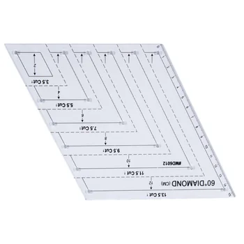 

Patchwork Ruler 60 Degree DIY Quilting Ruler Patchwork Acrylic Template Sewing Accessories