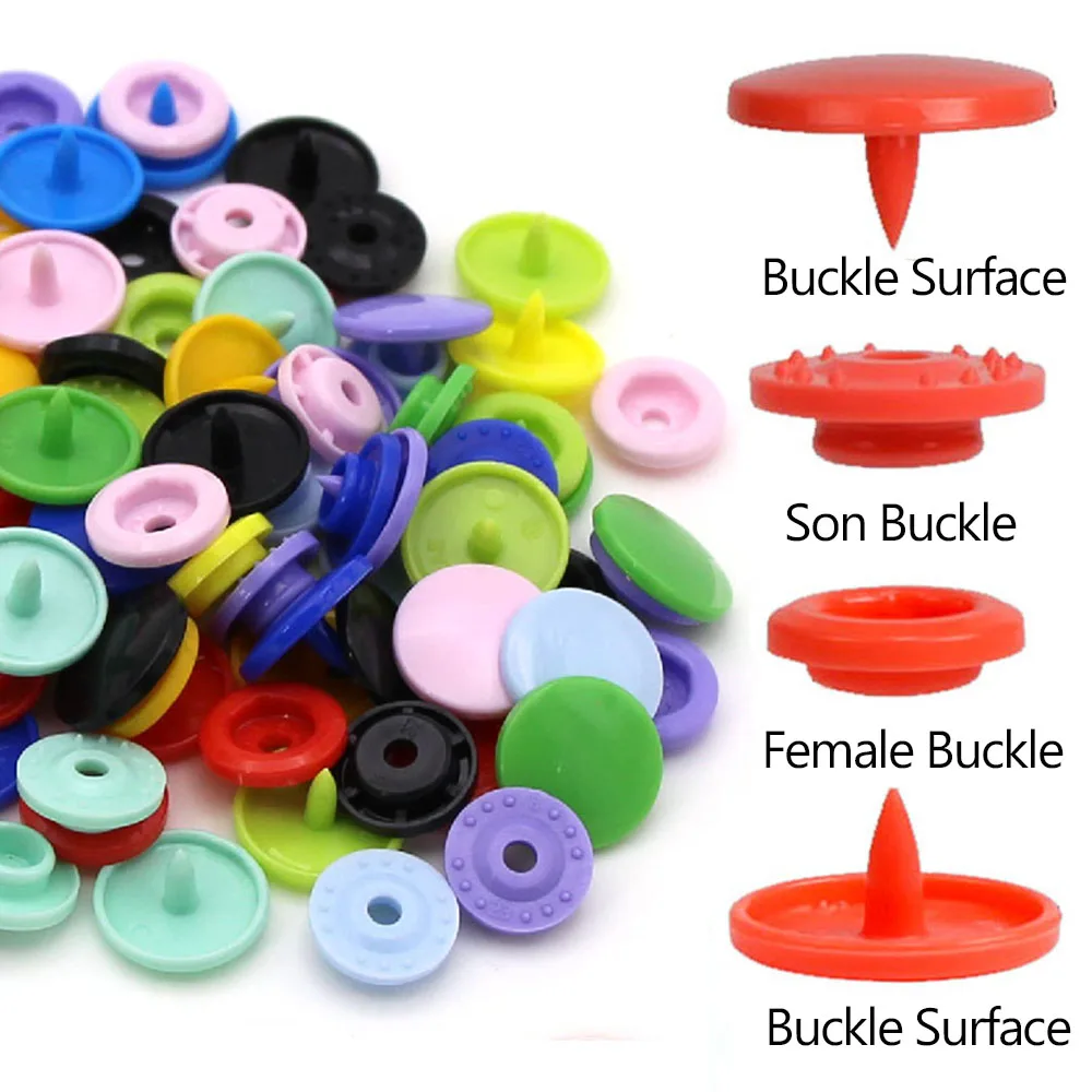 150set T3/T5 KAM bottone a pressione bottoni automatici in plastica e  strumento a forma di U chiusura a pressione ure Kam bottone a pressione per  abbigliamento per bambini strumenti per cucire