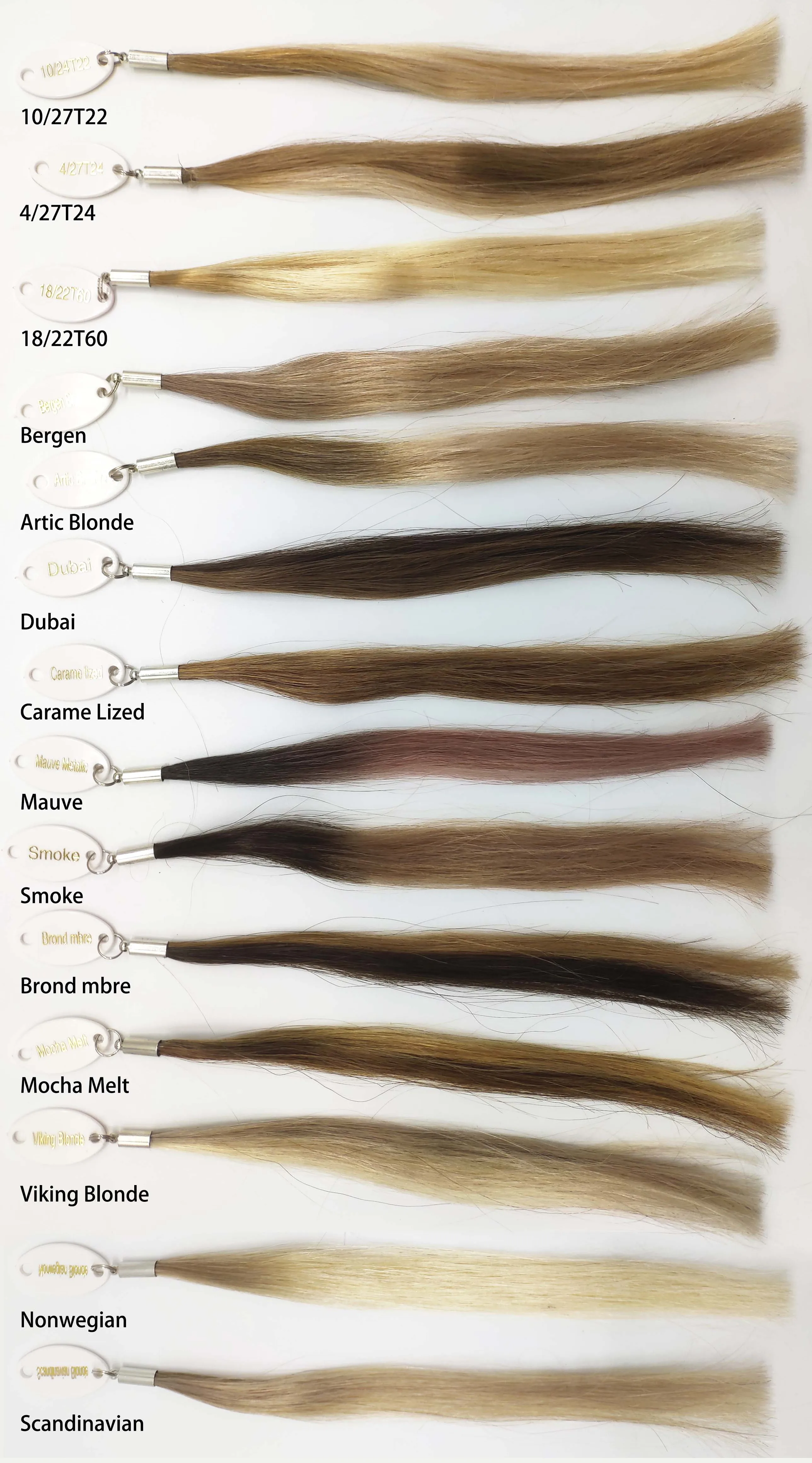 Kayla Color Ring For Hair Extensions Salon Matching 100% Real Human Hair Color Swatches