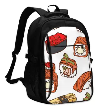 

Bags School Bags For Boy Girl TeenagerJapanese Cuisine Sushi USB Charge Computer Laptop Back Pack