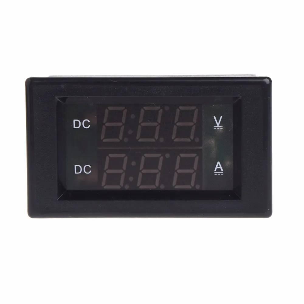 DC 600V 20A Dual Digital Voltmeter Ammeter Volt Amp Tester Gauge Meter Red+Green LED Tester Tools