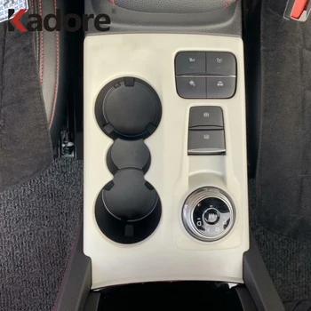 

For Ford Kuga Escape 2020 2021 Carbon Fiber Front Water Cup Holder Frame Panel Decal Cover Container Trim Interior Accessories