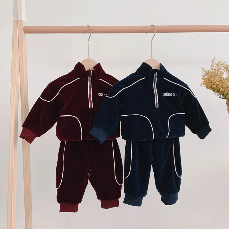 Children's clothing boy's autumn suit 2019 new children's air two piece set leisure | Детская одежда и обувь