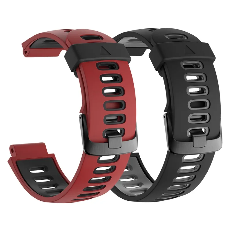Red Black Силиконовый ремешок для часов Garmin Forerunner 735XT 235 220 230 620 630 полосы спортивные браслеты для Garmin Forerunner SmartWatch - Цвет ремешка: Red Black