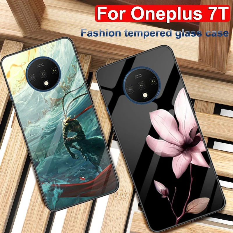 Для oneplus 7 T чехол one plus 7t 1+ 7t закаленное стекло+ TPU Edge тонкая жесткая задняя крышка для oneplus 7 T 7 T чехол oneplus 7t оболочка