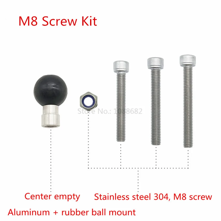 Motorcycle Handlebar Clamp Base with 1 inch 25mm Ball Mount (2)_logo