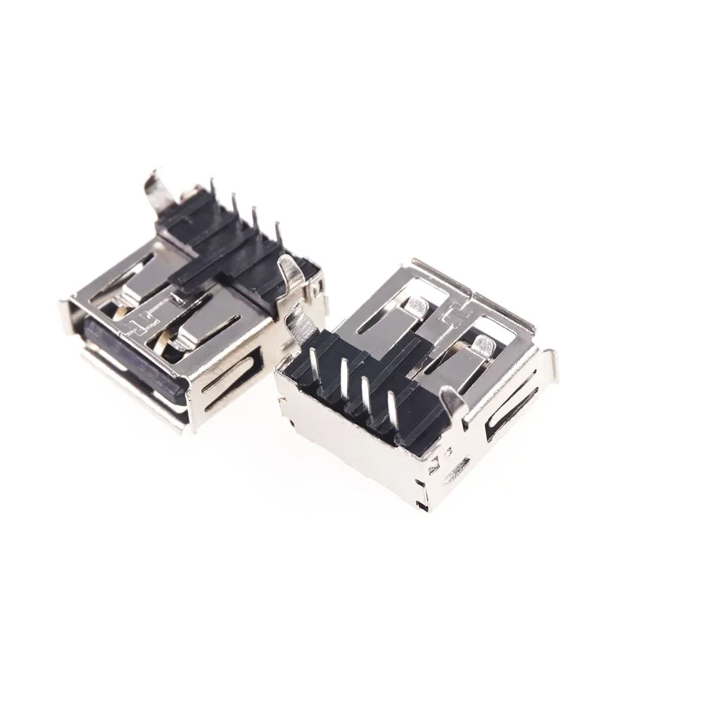 Разъем USB 2 0 типа A гнездо прямоугольный kink терминал через отверстия DIP PCB 1 порт 30 В