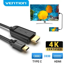 Vention-Cable USB tipo C a HDMI, adaptador Thunderbolt 3 4K para MacBook, Samsung Galaxy S10/S9, Huawei, Xiaomi