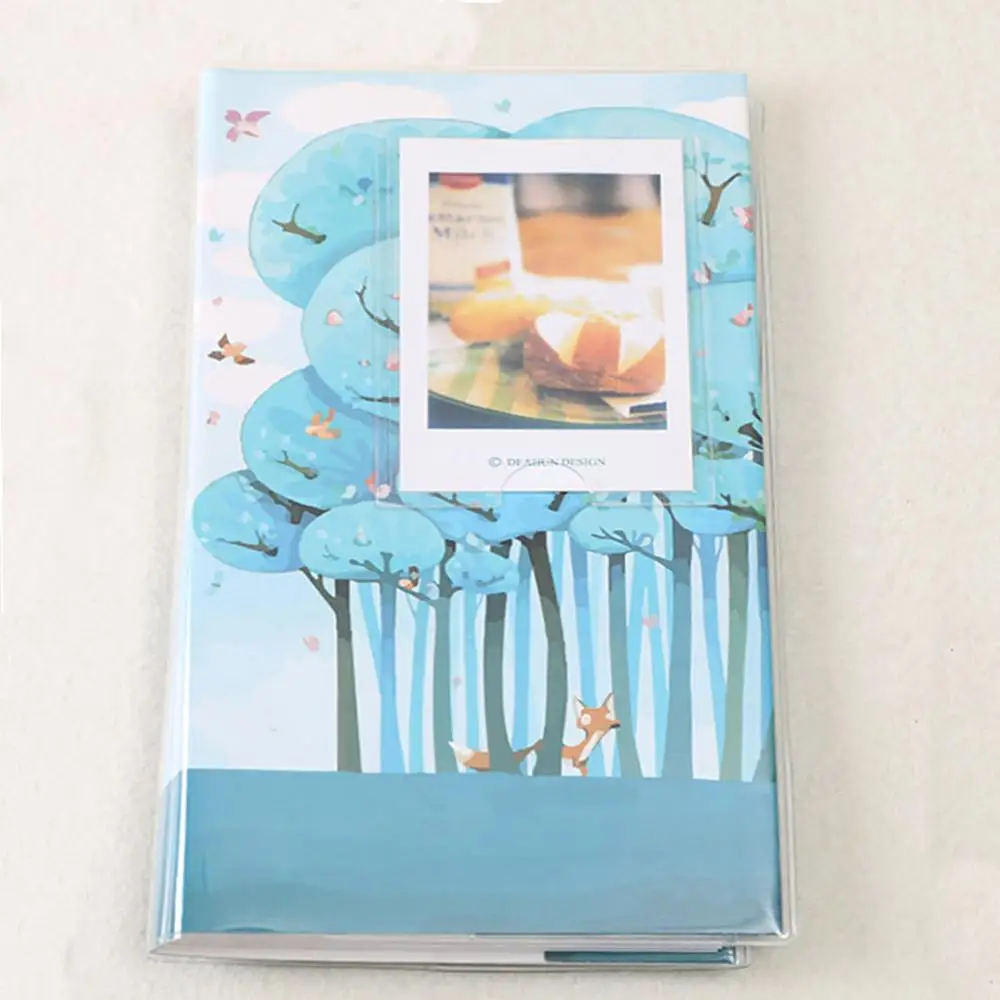 3" inch Photo Albums 84-pocket Photo Book Fujifilm Instax Mini Film 7s 8 25 50s Photo Picture Frame Business Card Holder - Цвет: Blue Tree