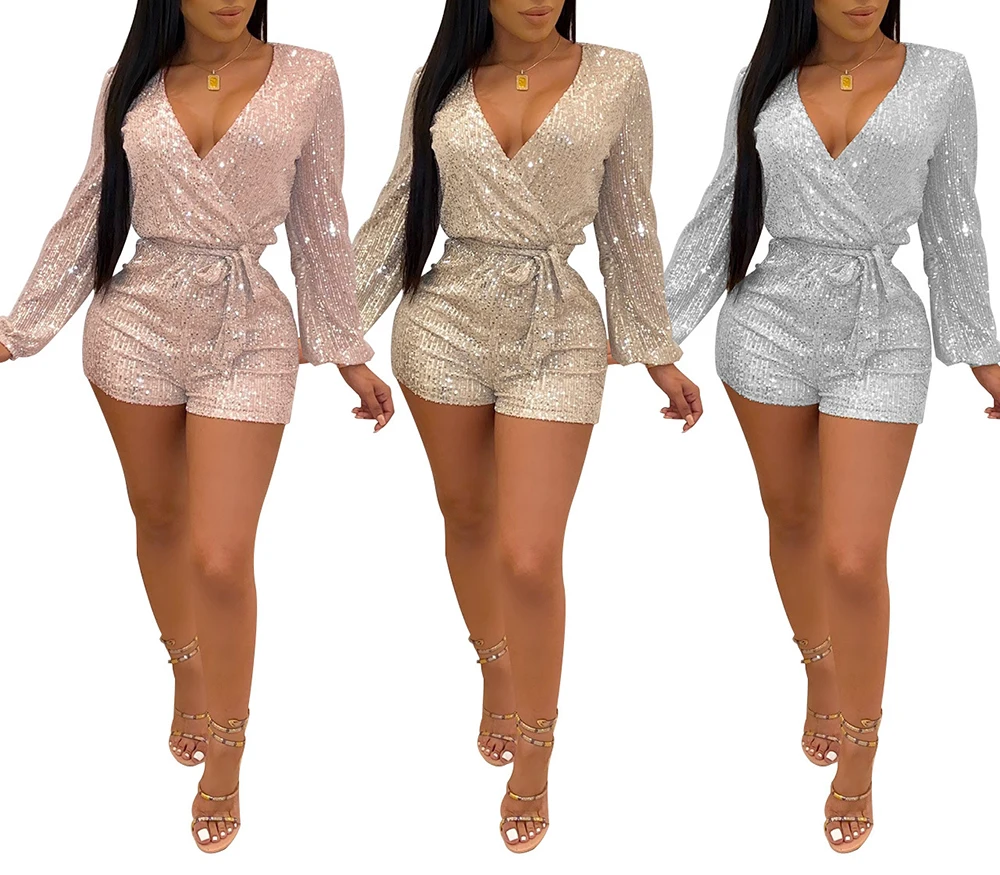 sequin bodycon jumpsuit
