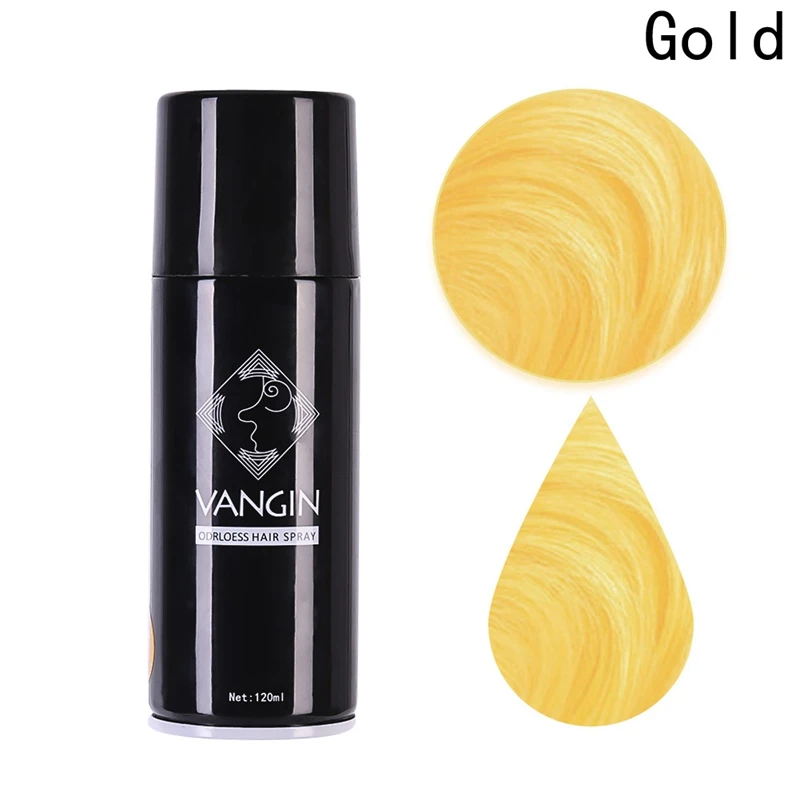 Одноразовый спрей для волос цвет волос легко носить с собой краска для волос DIY прическа может дропшиппинг - Цвет: GD