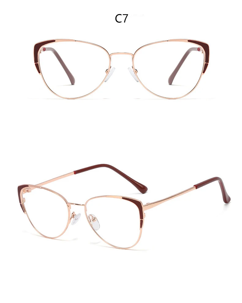 Золотая оправа, очки, прозрачные линзы, кошачий глаз, очки, оправа для очков, женские стильные очки, поддельные брендовые дизайнерские очки, литературные