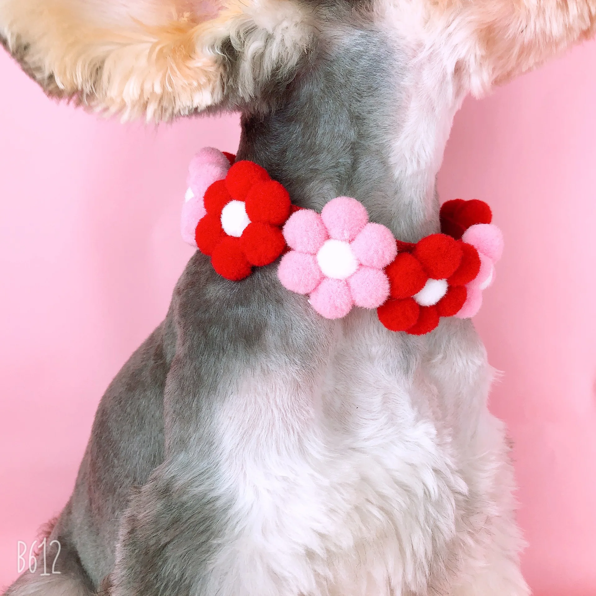 

Colorful Pet collar flower adjustable necklace for small dogs Pet accessories dog bandana