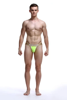 

European and American men sexy underwear summer low waist ice silk solid color sexy men double d underwear sexy thong men