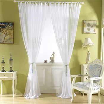 

Curtain fabric customized American Rural finished product simple modern flower cotton hemp embroidery