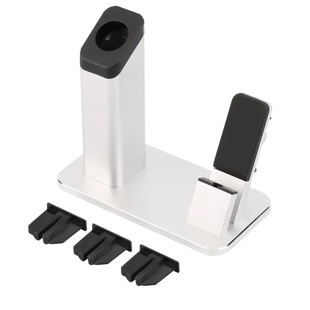 

2 IN 1 Metal Aluminium Desktop Stand Holder Charging Dock Charger Station for iPhone 5/5S/6/6Plus/6s/6s Plus