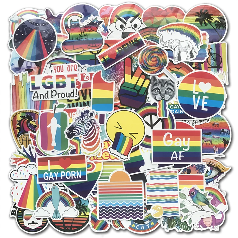 100pcs rainbow sticker 2
