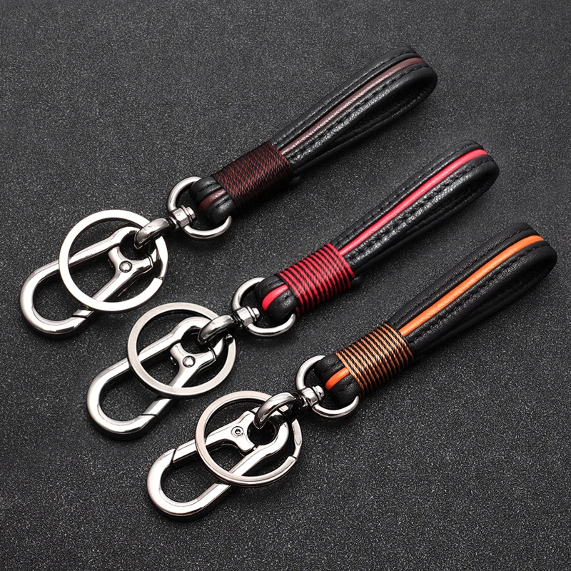 Брелок из натуральной воловьей кожи ручной работы Ritzy с пистолетом черный