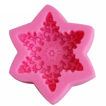 

3D Snowflake Star Silicone Chocolate Mould Heart Love Soap Mold Candle Polymer Clay Molds Crafts DIY Forms Soap Base Tool