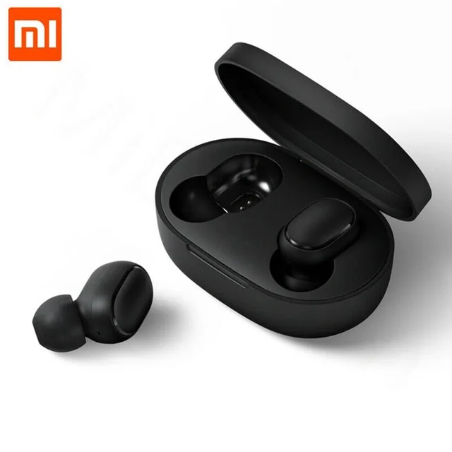 Оригинальные наушники Xiaomi Redmi Airdots Bluetooth 5,0, беспроводные наушники Xiaomi, голосовое управление, шумоподавление, управление краном - Цвет: black