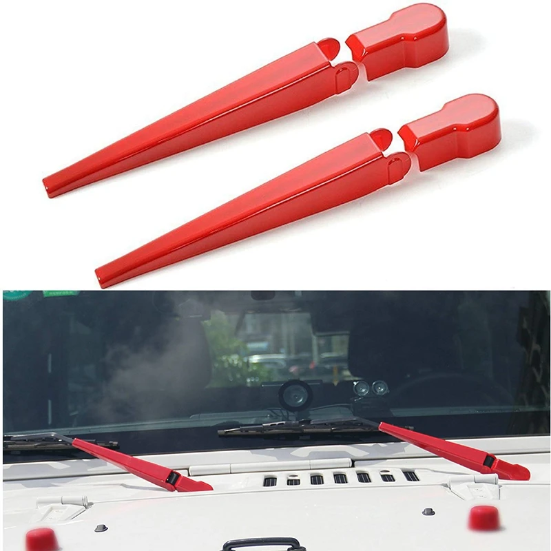 Front Window ABS Windshield Wiper Blade Trim Cover for 2007 2017 Jeep