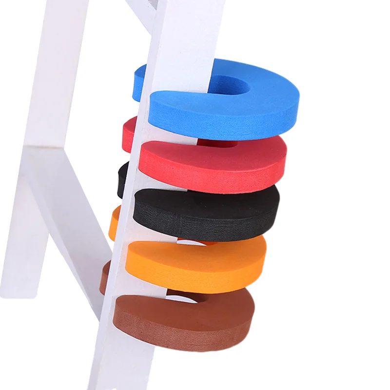 Door Stoppers Kids Children Protection EVA C Shape Door Stopper Baby Safety Protect Stop Jammer Soft Foam Clip