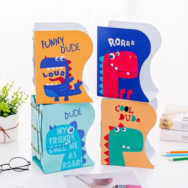 

Dinosaur Metal Retractable Bookends Support Stand Holder Shelf Desk Organizer