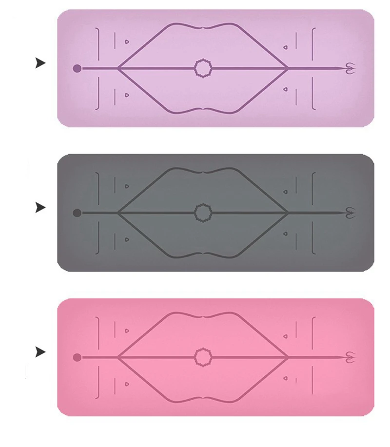 1830*610*6 мм ТПЭ Коврик для йоги с позиционной линией нескользящий коврик для начинающих экологический фитнес гимнастический коврик Домашний коврик