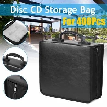 

400 Fashionable CD Storage Bag PU Leather Carrying bag Album Organizer Media Storage Box for Music CD games disc DVD PC driver