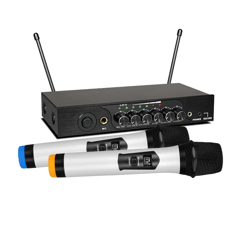 

FFYY-Professional UHF Bluetooth Wireless Microphone M6 with Adjustable Bass Reverb Mic for KTV Karaoke Home Theater System Louds