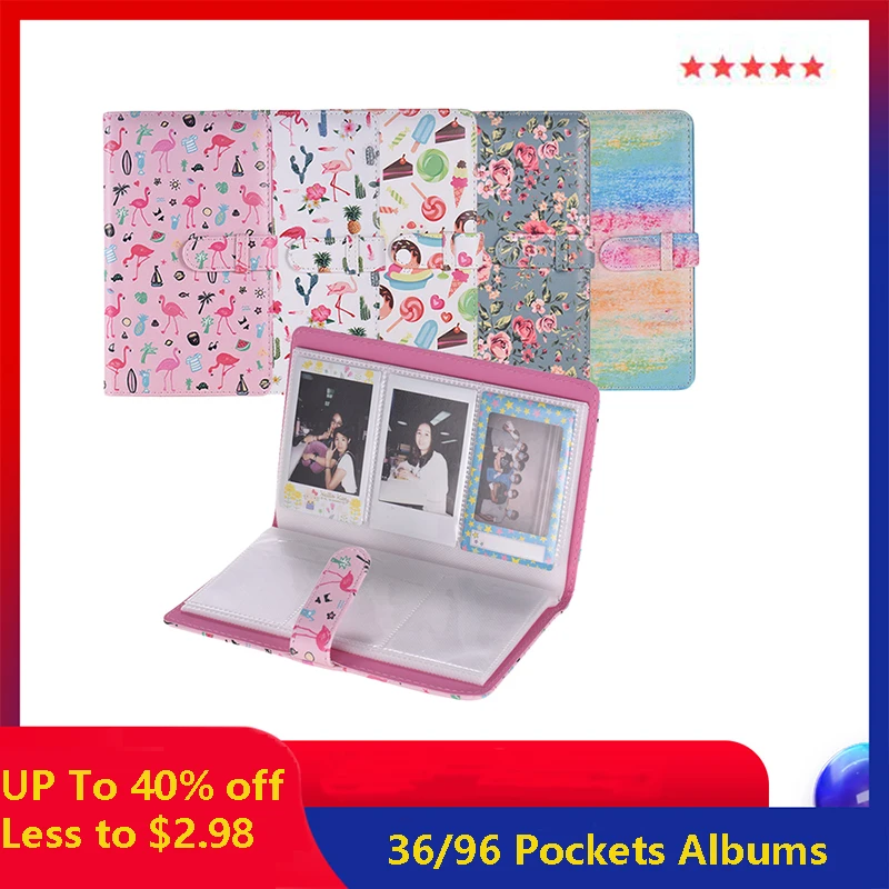 

for Fujifilm Instax Mini Film 7 7s 8 9 25 50s 70 90 Album 3in 36/96 Pockets Pockets Mini Instant Photo Paper Album Picture Case
