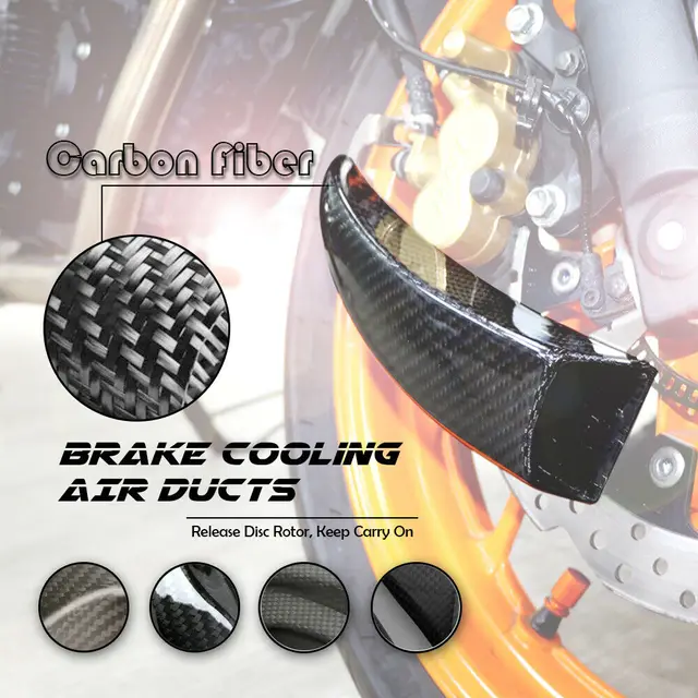 $ Carbon Fiber Front Brake Disc Air Ducts Cooling System Radiator Pipe For DUCATI 899 PANIGALE 2013-2015 959 Panigale 2016-2019