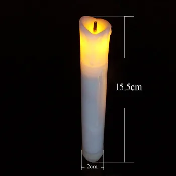 

Electronic long candle simulation LED electronic candle lamp simulation long candle proposal candle 12 pcs