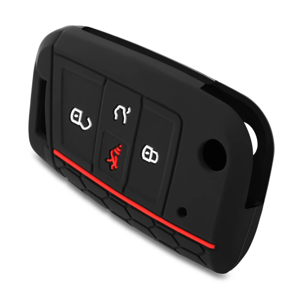 Silicone Flip key fob Cover Skin for Volkswagen VW Golf 7 ALLTRACK MK7 for Skoda Octavia A7 SEAT Remote 4 button Case key case,key case cover,car key shell,remote control case cover,flip key fob shell