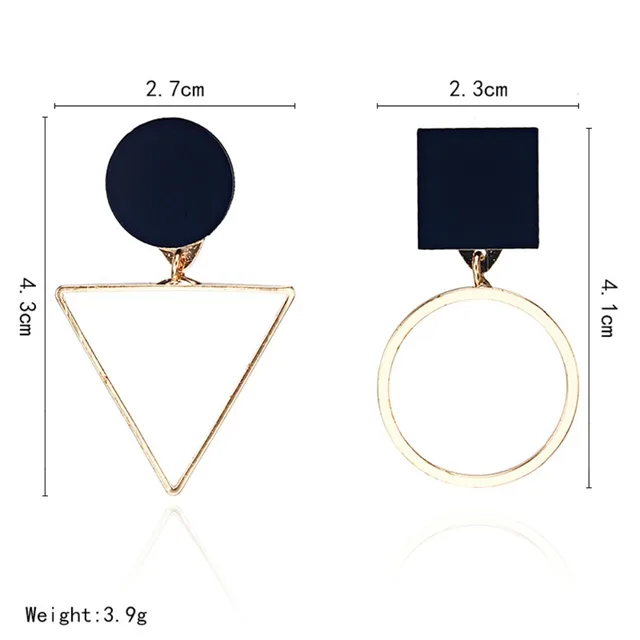 New Fashion Geometric Earrings For Women Round Earrings Triangle Design Elegant Earrings For Wedding Birthday Gift 5